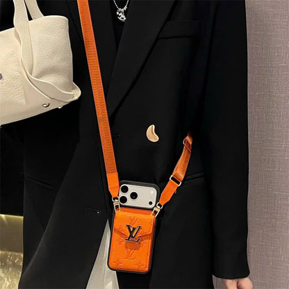 Signature Crossbody Card Wallet iPhone Case