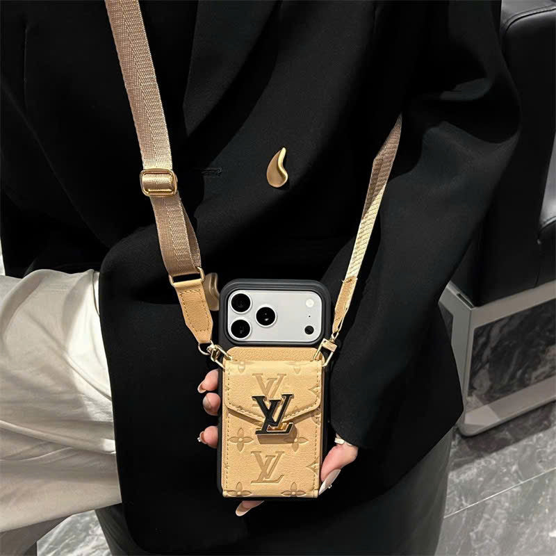 Signature Crossbody Card Wallet iPhone Case