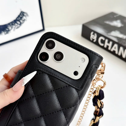 Full Coverage Wallet iPhone Case with Card Holder & Scarf Handle