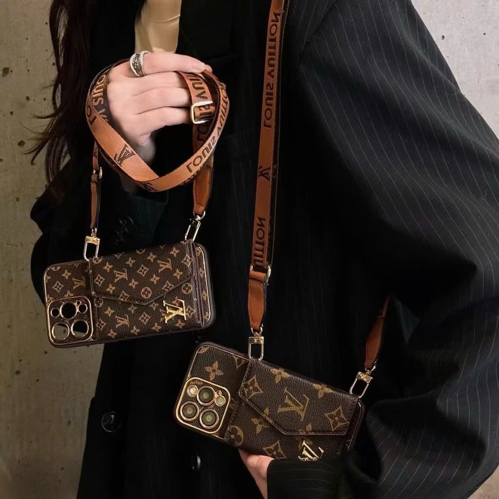 Luxe Monogram Crossbody Wallet iPhone Case - JN00001
