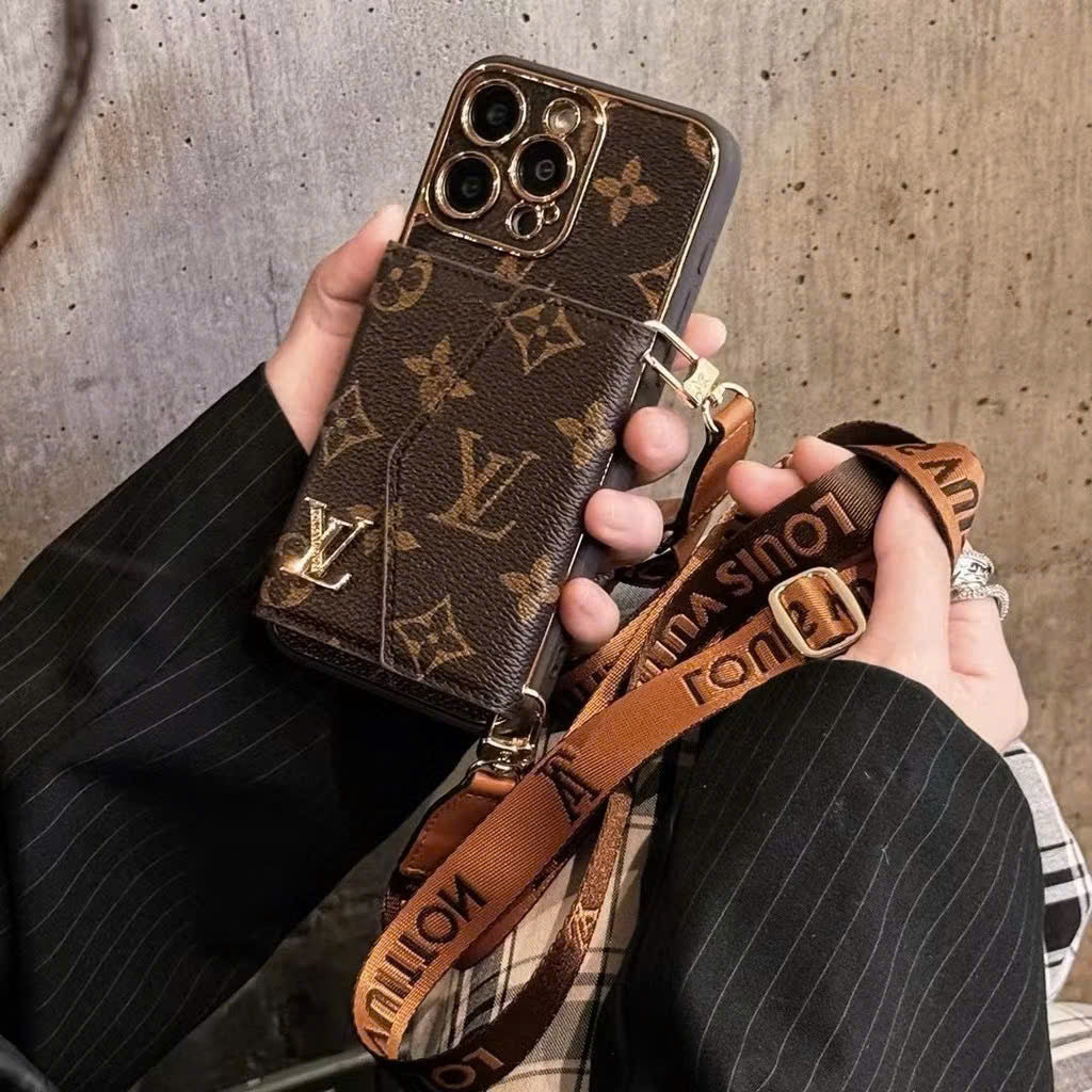 Luxe Monogram Crossbody Wallet iPhone Case - JN00001