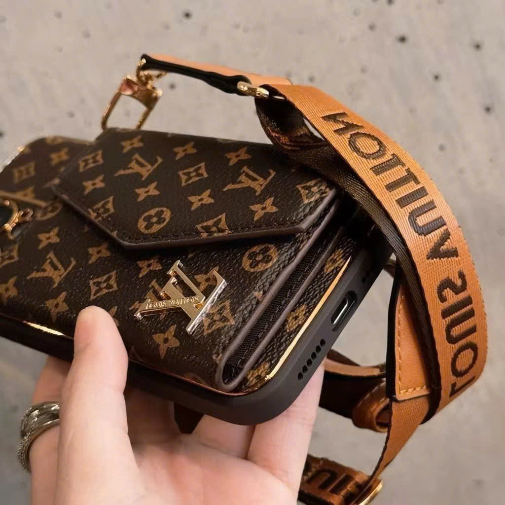 Luxe Monogram Crossbody Wallet iPhone Case - JN00001