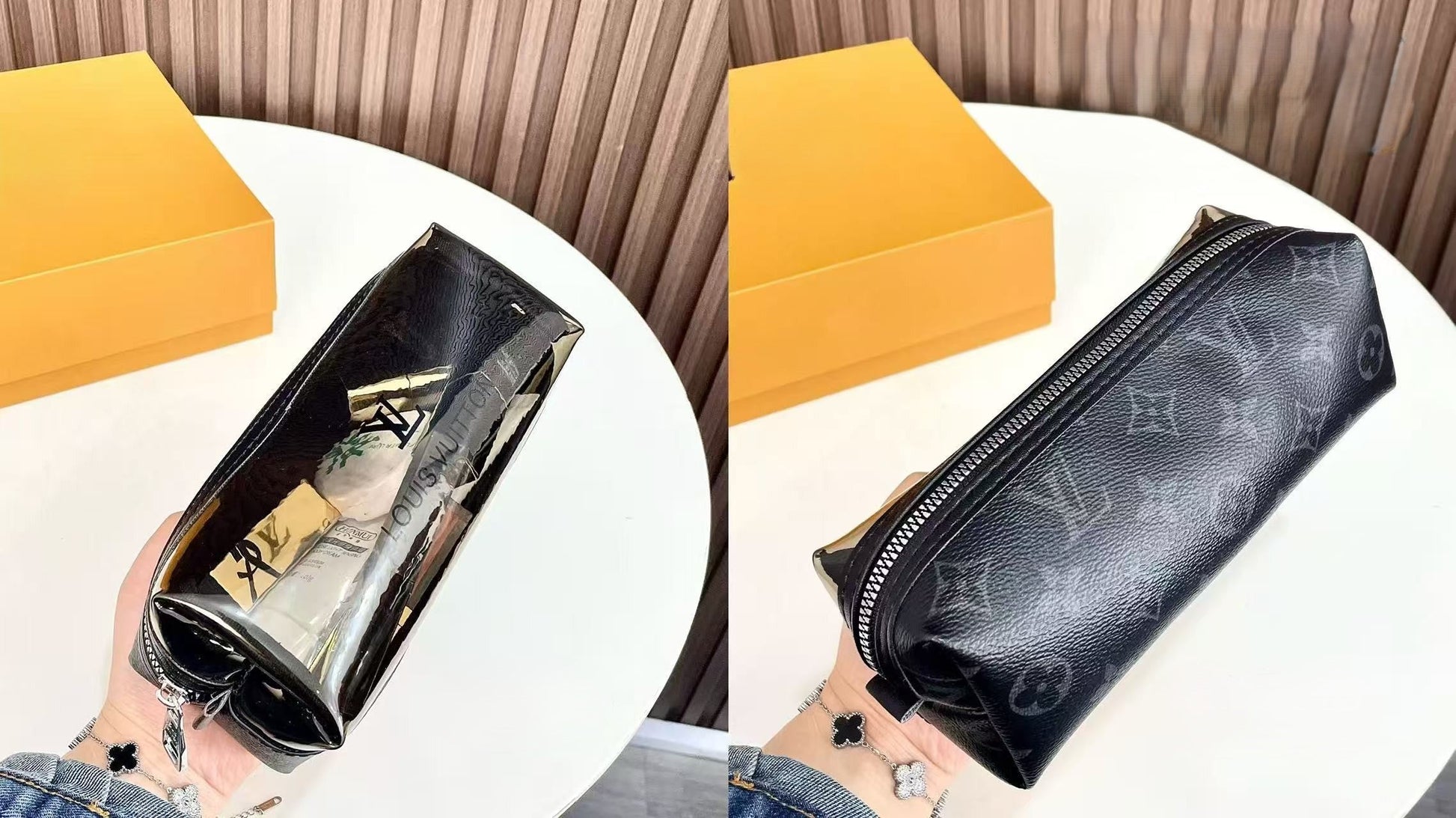 mini denim pencil bag
