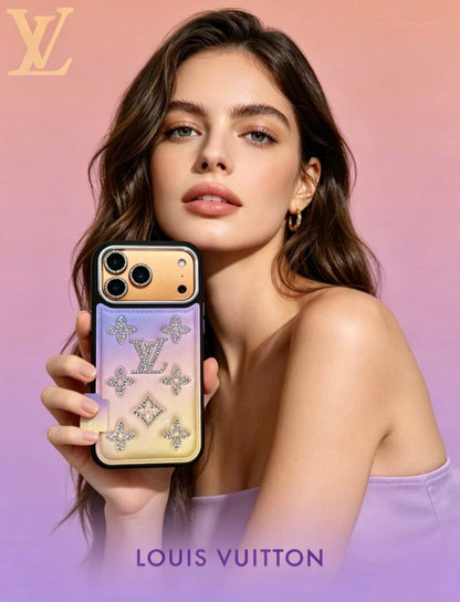 Leather Case – Luxury Designer Fashion style Phone case for iPhone